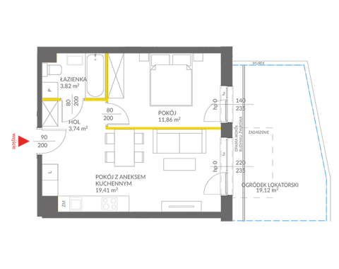 Plan 2 pok. 39m²