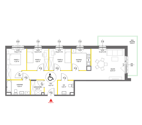 Plan 4 pok. 89m²