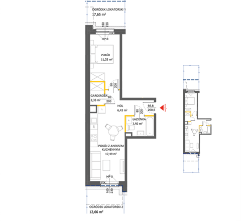 Plan 2 pok. 41m²