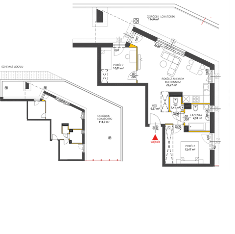 Plan 3 pok. 62m²