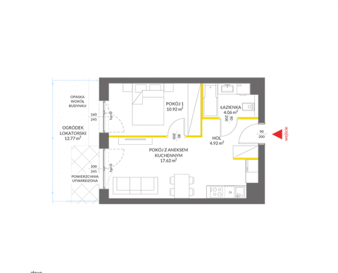 Plan 2 pok. 38m²
