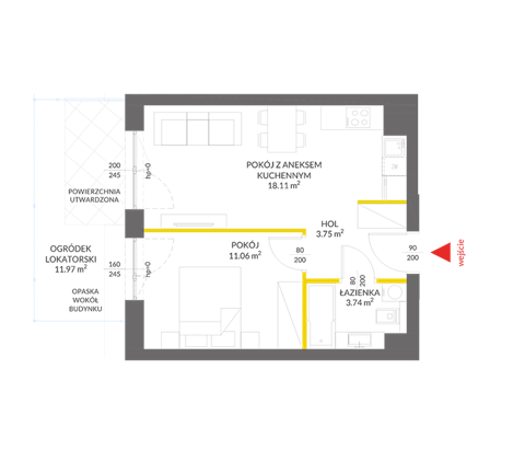 Plan 2 pok. 37m²