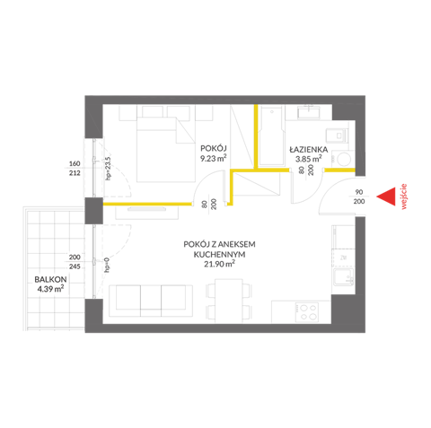 Plan 2 pok. 35m²