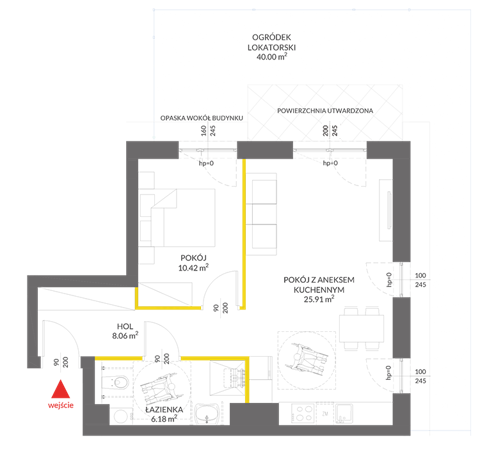 Plan 2 pok. 51m²