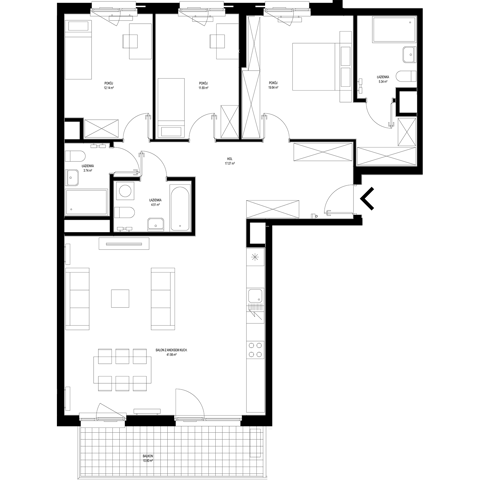Plan 4 pok. 116m²