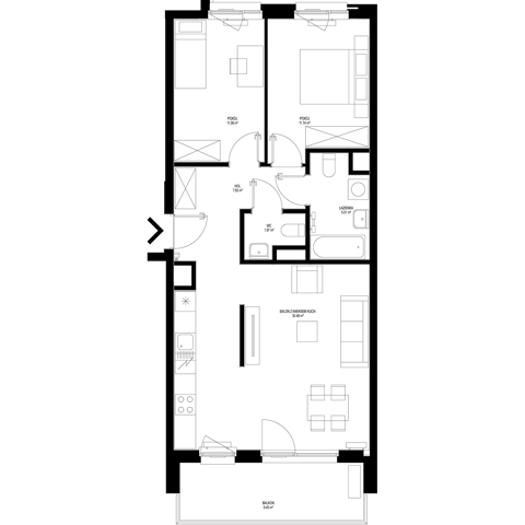 Plan 2 pok. 41m²