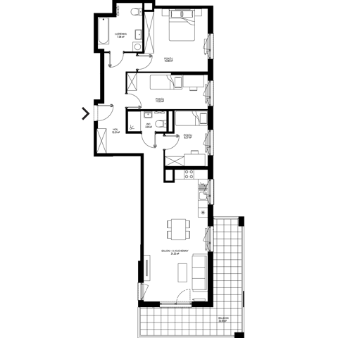 Plan 4 pok. 92m²