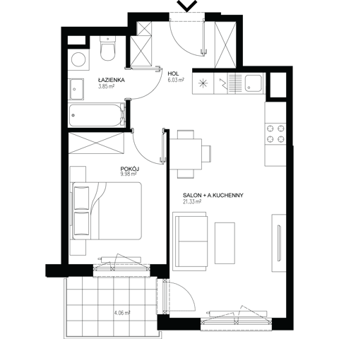 Plan 2 pok. 41m²