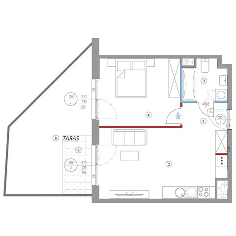 Plan 2 pok. 45m²