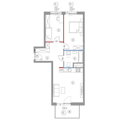 Plan 3 pok. 62m²