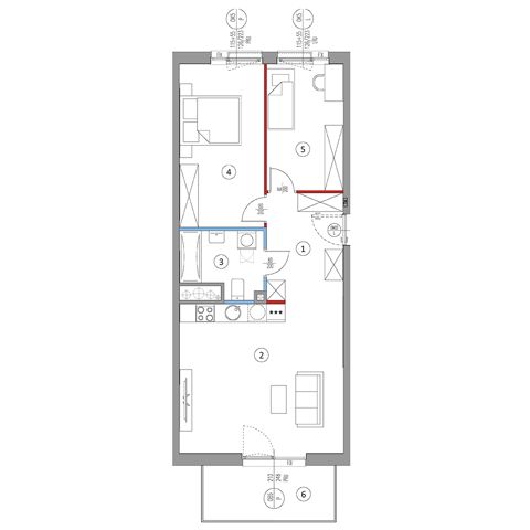Plan 3 pok. 65m²