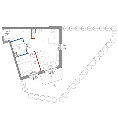 Plan 2 pok. 43m²
