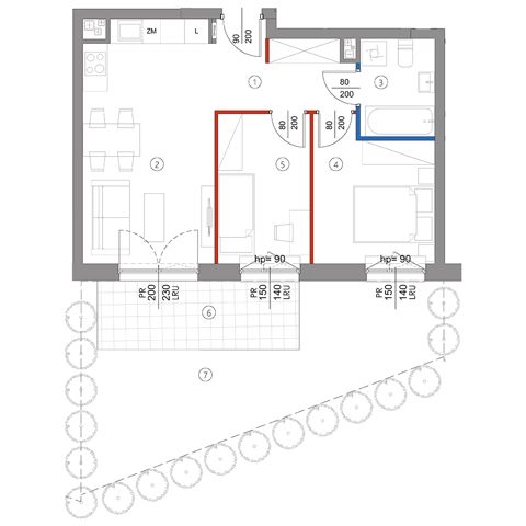 Plan 3 pok. 48m²