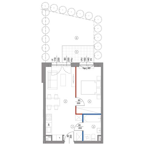 Plan 2 pok. 40m²