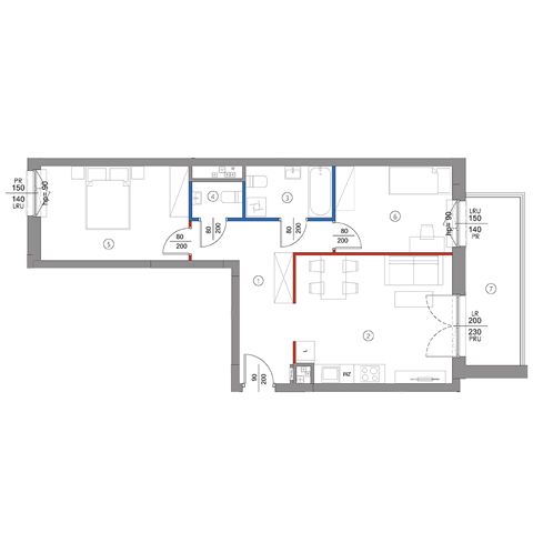 Plan 3 pok. 62m²