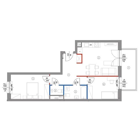 Plan 3 pok. 60m²