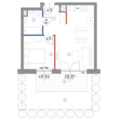 Plan 2 pok. 37m²