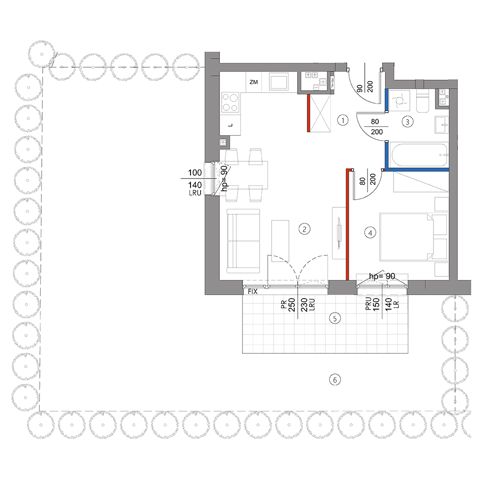 Plan 2 pok. 37m²