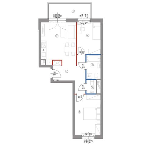 Plan 3 pok. 59m²
