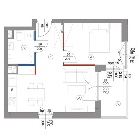 Plan 2 pok. 38m²