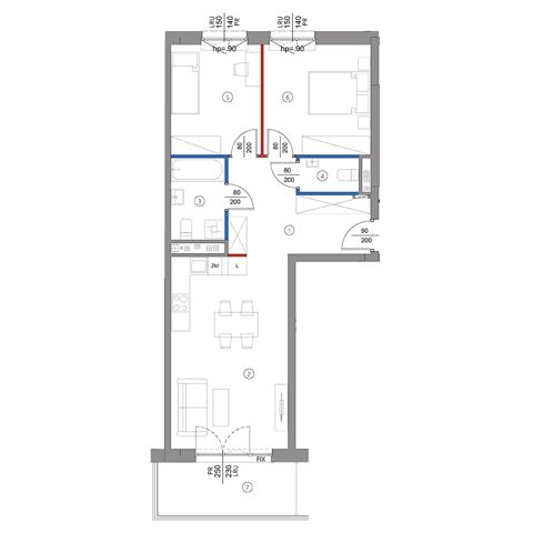 Plan 3 pok. 64m²