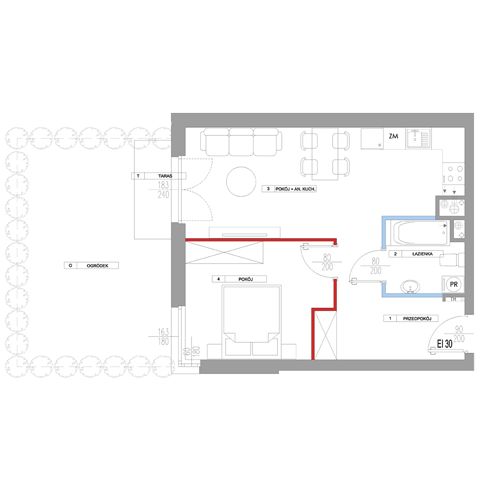 Plan 2 pok. 45m²