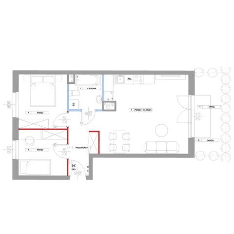 Plan 3 pok. 57m²