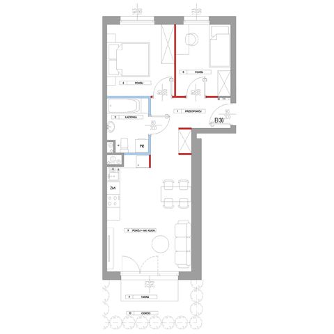 Plan 3 pok. 52m²