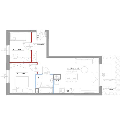 Plan 3 pok. 56m²