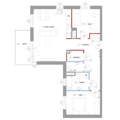 Plan 3 pok. 70m²