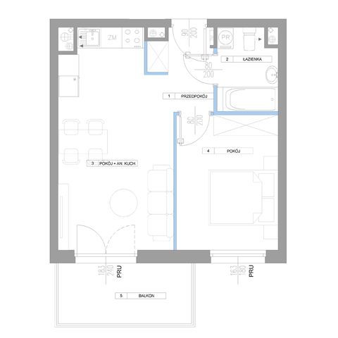 Plan 2 pok. 39m²