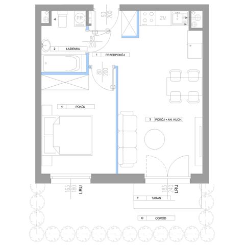 Plan 2 pok. 39m²