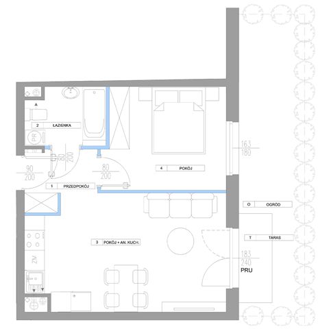 Plan 2 pok. 39m²