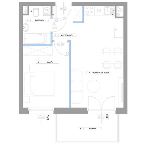 Plan 2 pok. 39m²