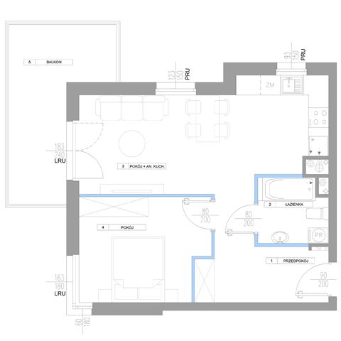 Plan 2 pok. 47m²