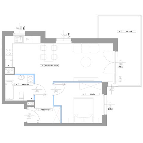 Plan 2 pok. 47m²