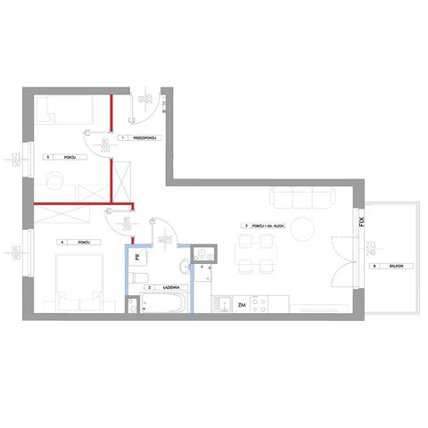 Plan 3 pok. 56m²