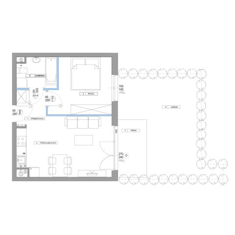 Plan 2 pok. 40m²