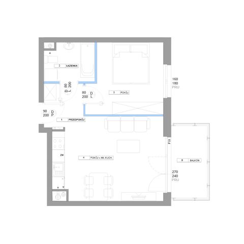 Plan 2 pok. 41m²