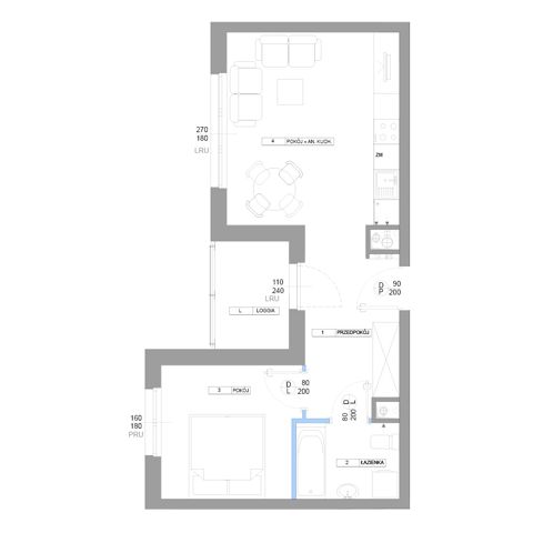 Plan 2 pok. 42m²
