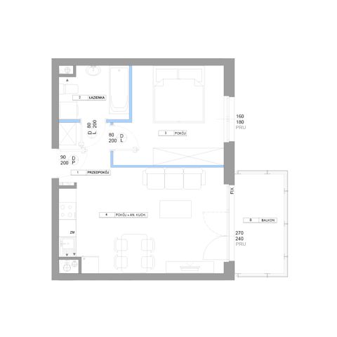 Plan 2 pok. 40m²