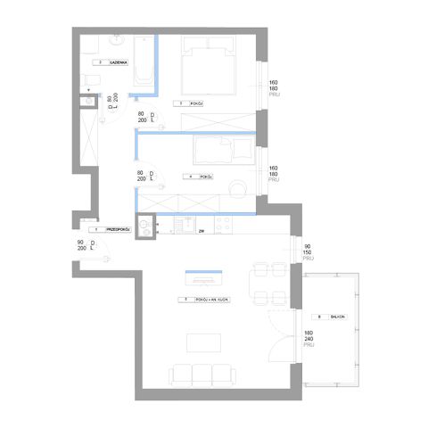 Plan 3 pok. 62m²