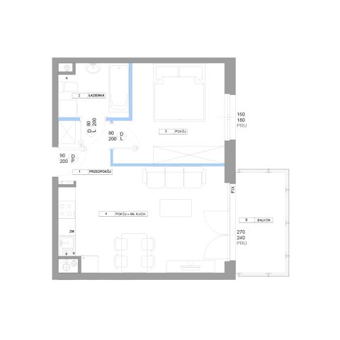 Plan 2 pok. 40m²