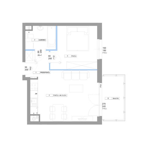 Plan 2 pok. 41m²
