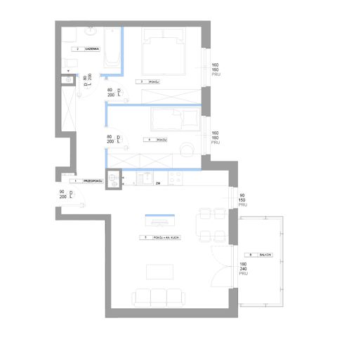 Plan 3 pok. 62m²