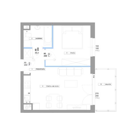 Plan 2 pok. 40m²