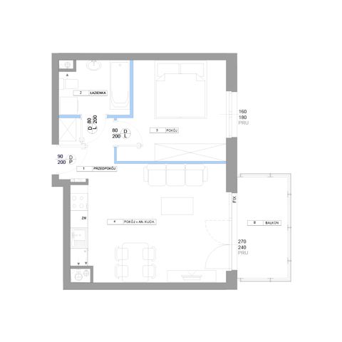 Plan 2 pok. 41m²