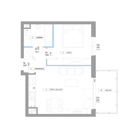 Plan 2 pok. 41m²