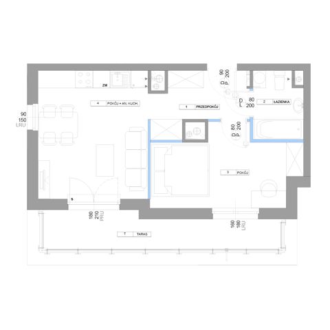 Plan 2 pok. 39m²