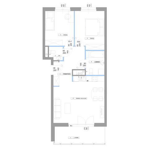 Plan 3 pok. 63m²